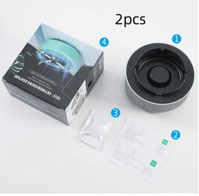 Compact and Powerful Smoke Eliminating Air Purifier Ashtray for Cars - Freshens Driving Experience with Negative Ion Technology