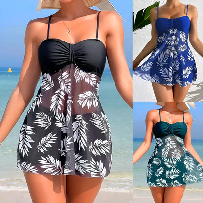 Women's high-waist mesh swim boxers in black, blue, and peacock green colours
