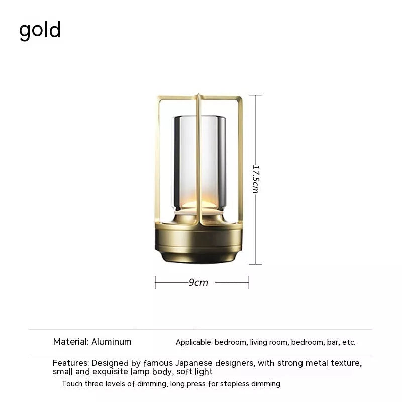Touch Charging LED Camping Light with variable color options and rechargeable battery
