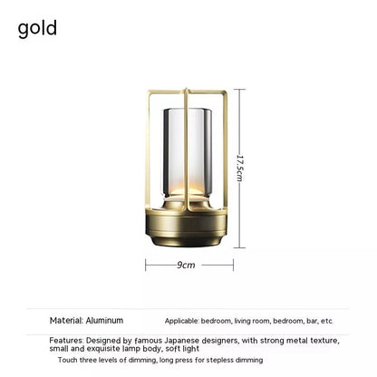 Touch Charging LED Camping Light with variable color options and rechargeable battery