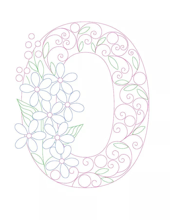 Paper Filigree Painting Kit - Letters for detailed art projects, includes A-Z templates