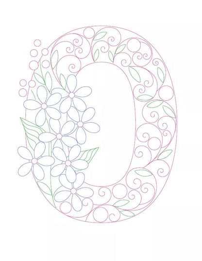 Paper Filigree Painting Kit - Letters for detailed art projects, includes A-Z templates