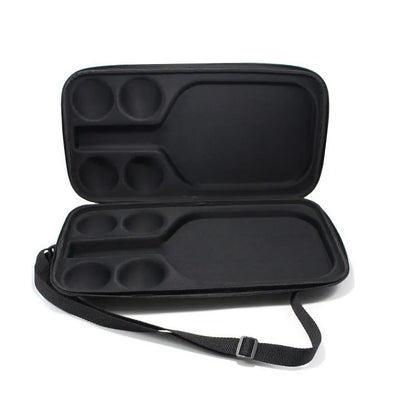 Black EVA pickleball racket storage case with double shoulder straps, dimensions 45x25x8cm