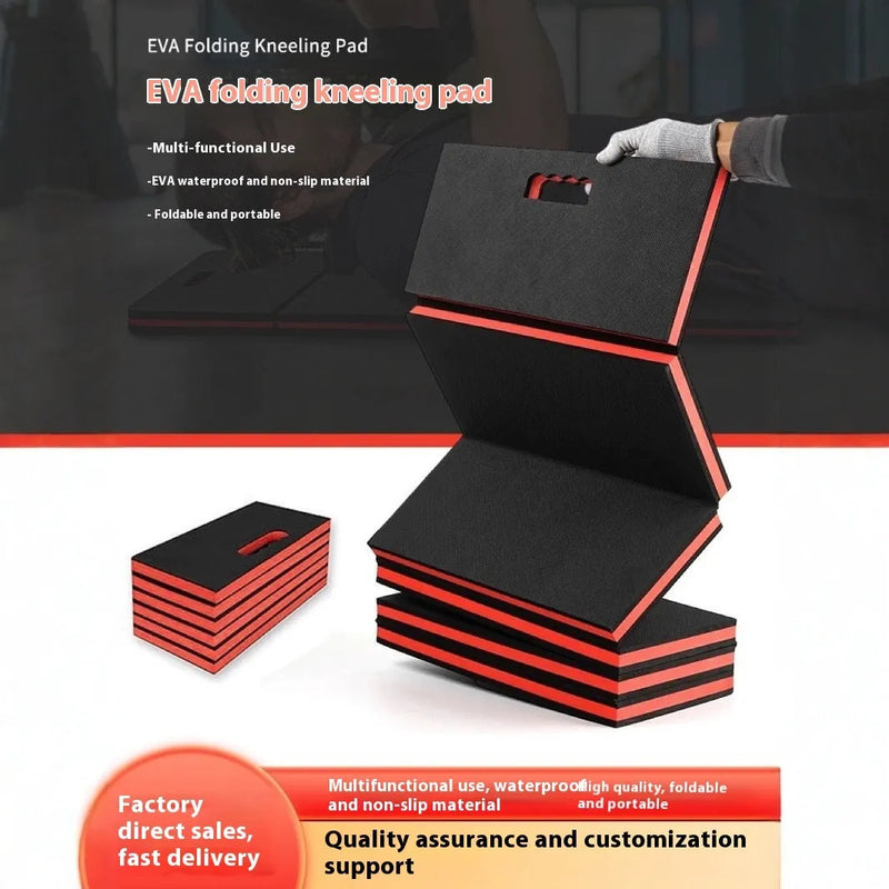 Folding Kneeling Mat for car repair and DIY kneeling pad, large size 116cm x 40cm EVA foam mat, portable folding kneeling pad for gardening and floor work with 2.5cm thick cushioning, multifunctional kneeling pad