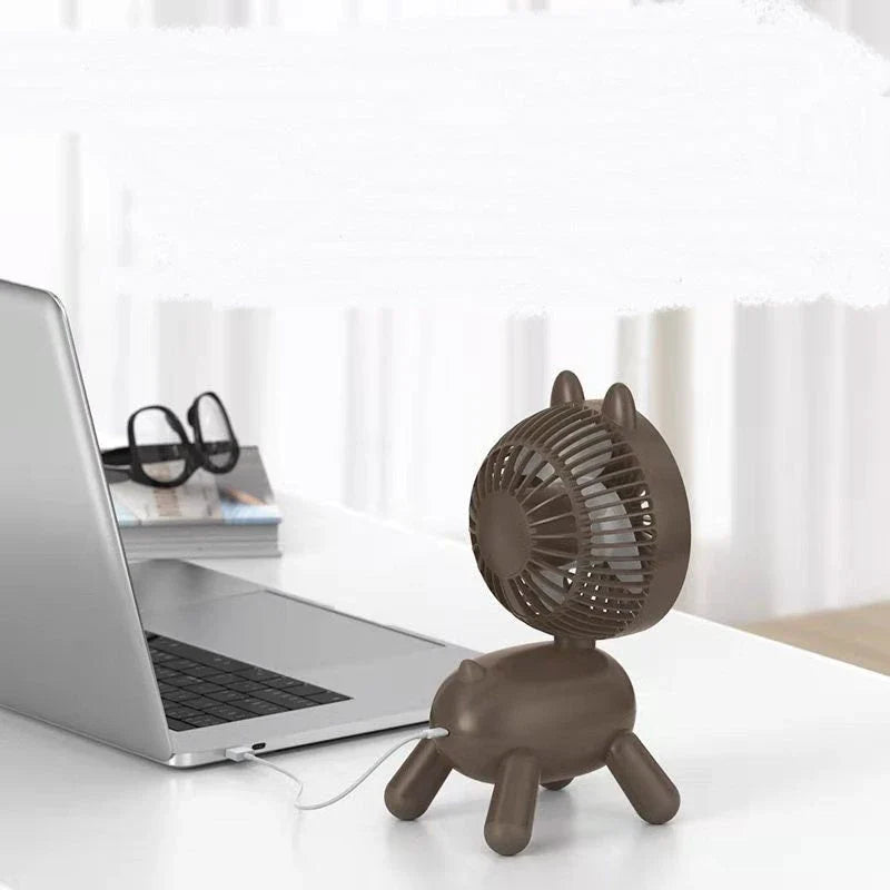 Powerful Portable USB Fan with Automatic Shaking Head and Adjustable Wind Settings for Whisper-Quiet Cooling in Home and Office