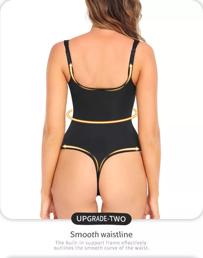 Black jumpsuit shapewear with free bra for sports, sizes S to 4XL