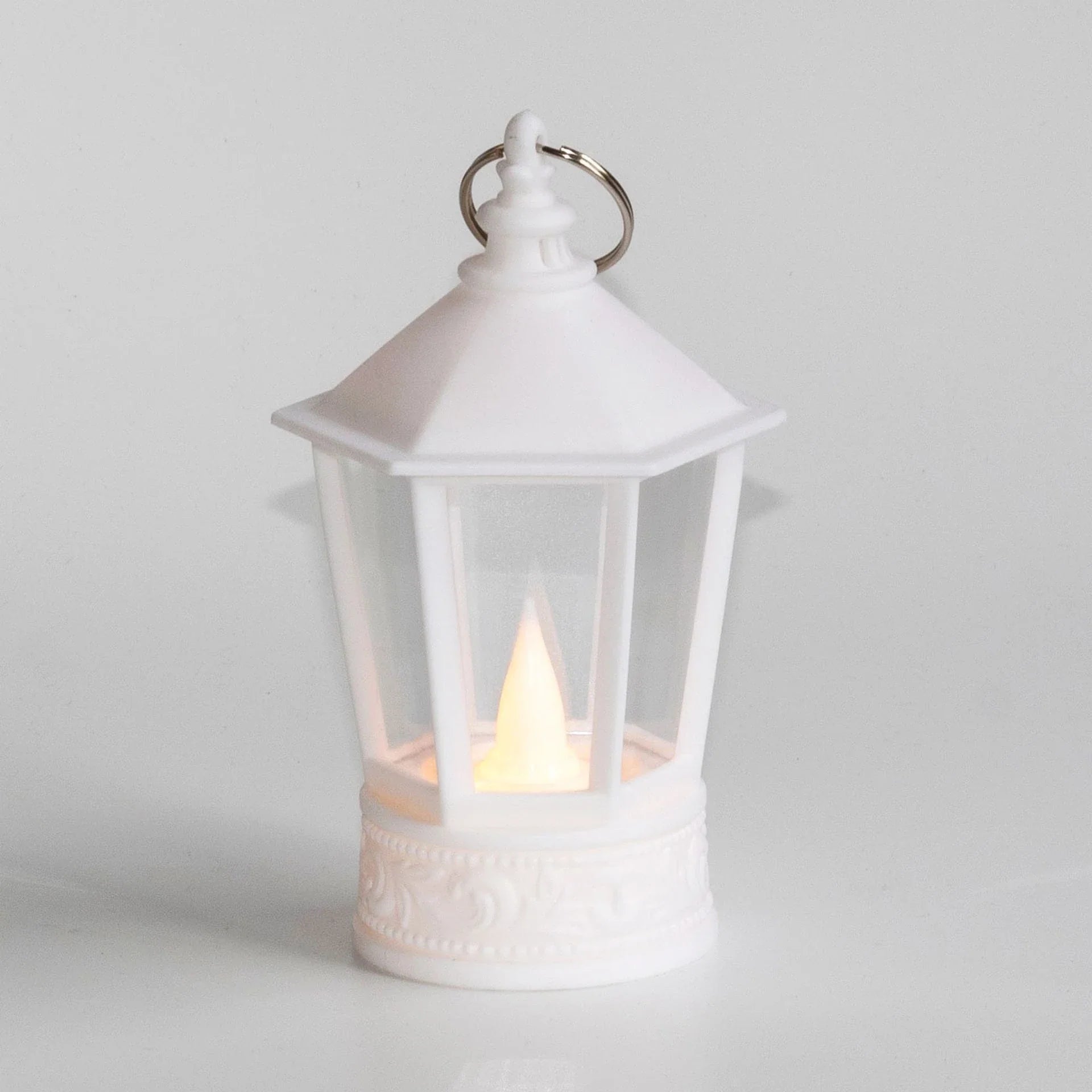 Festive LED Christmas lanterns with Santa Claus, snowman, and other holiday-themed designs