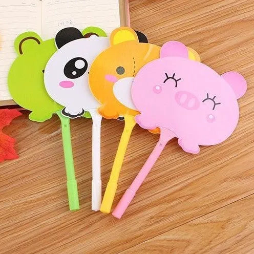 Promotional ballpoint pen with plastic shell in six design options including kitten, unicorn and fruit patterns