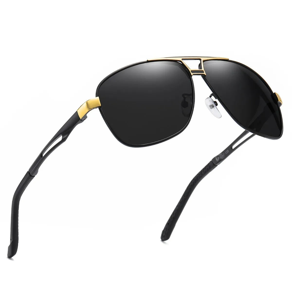 Men's aviator sunglasses with polarised HD lenses in 8005 orange red colour, metal frame, teardrop-shaped lenses