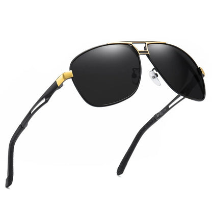 Men's aviator sunglasses with polarised HD lenses in 8005 orange red colour, metal frame, teardrop-shaped lenses