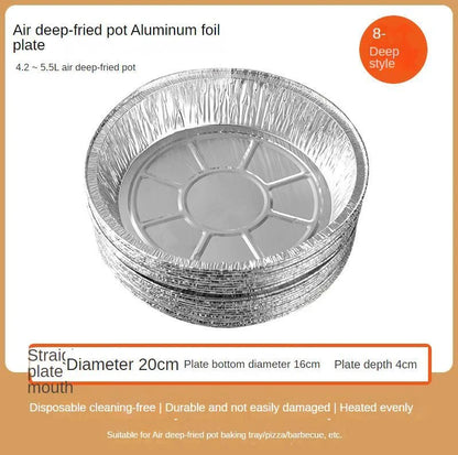 Premium non-stick aluminum foil liners in various sizes for air fryers, ovens, and other cookware