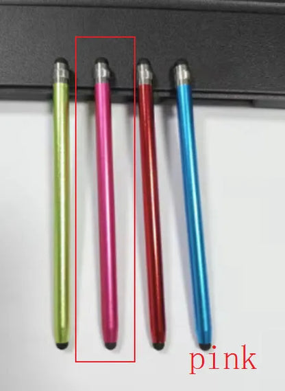 Two-in-one touch screen pen with metal shell in multiple colours for universal device compatibility
