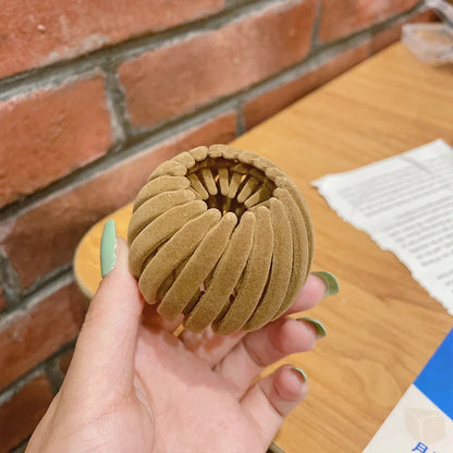Velvet Bird's Nest Hair Ring Hairpin in various colors for stylish high ponytails