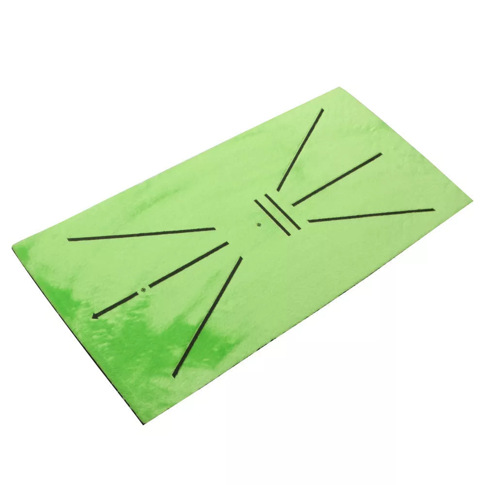 Durable portable golf putter practice mat for swing training, includes accessories