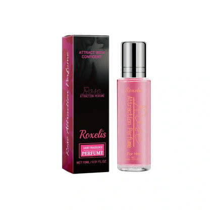 15ml Rose Light Perfume bottle with fine mist sprayer for natural moisturising, 8cm tall glass vial