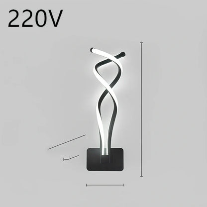 Nordic minimalist LED wall lamp in black with silicone shade, 220V for bedroom bedside use, 30000-hour lifespan