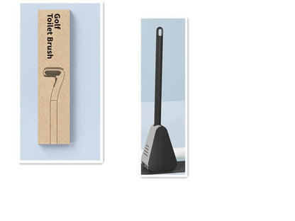 Wall-mounted toilet brush with flexible silicone bristles for easy, effective bathroom cleaning