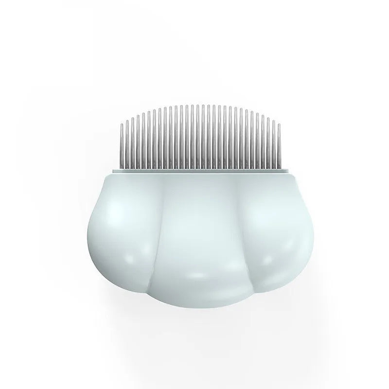 Blue Paw Soft deshedding brush for removing matted fur from cats and dogs on a white background.