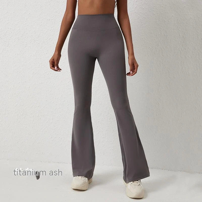 High waisted hip lift and wide leg fitness pants in various colors, perfect for workouts and casual wear.