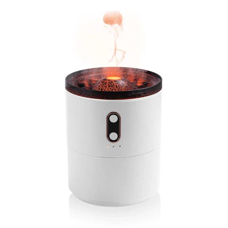 Volcanic Aroma Diffuser with Jellyfish-Inspired Design, Dispersing Essential Oil Fragrance and Emitting Soothing Night Light