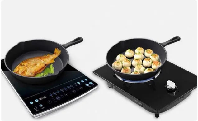 Cast Iron Frying Pan Small Flat Non-Stick Skillet 16cm 20cm 25cm Single Bottom Without Lid Chinese Style Home Kitchen Cookware for Festivals Trade Fairs Advertising Promotions