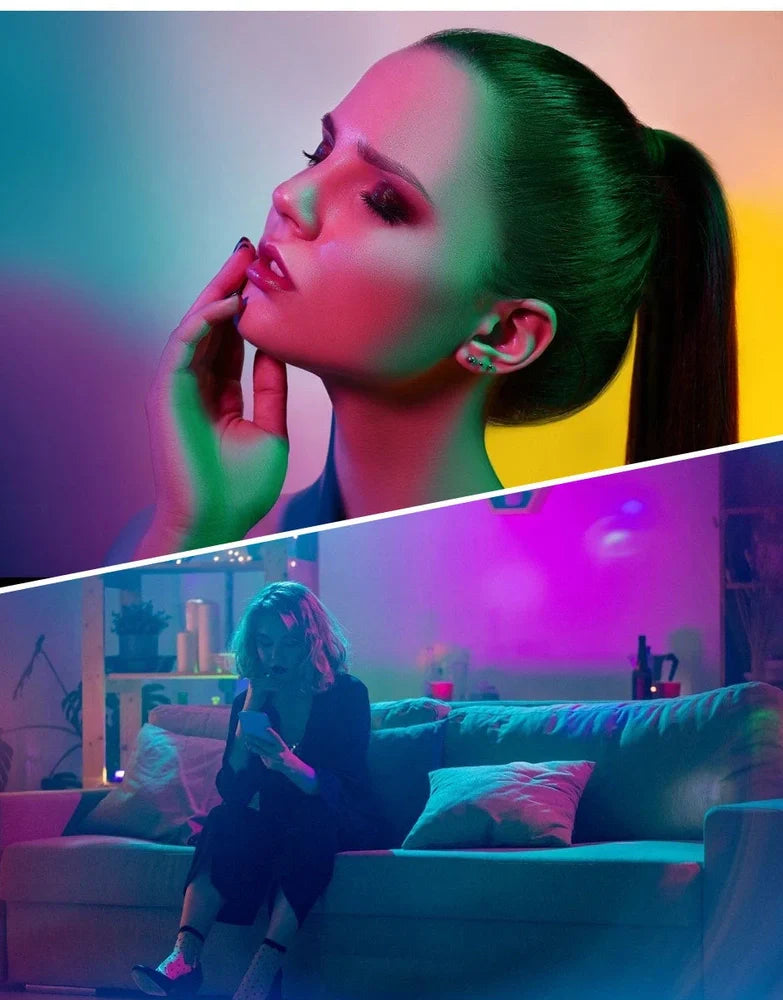 Smart WiFi bulb with plastic-clad aluminium body, 60mm diameter, compatible with voice control systems