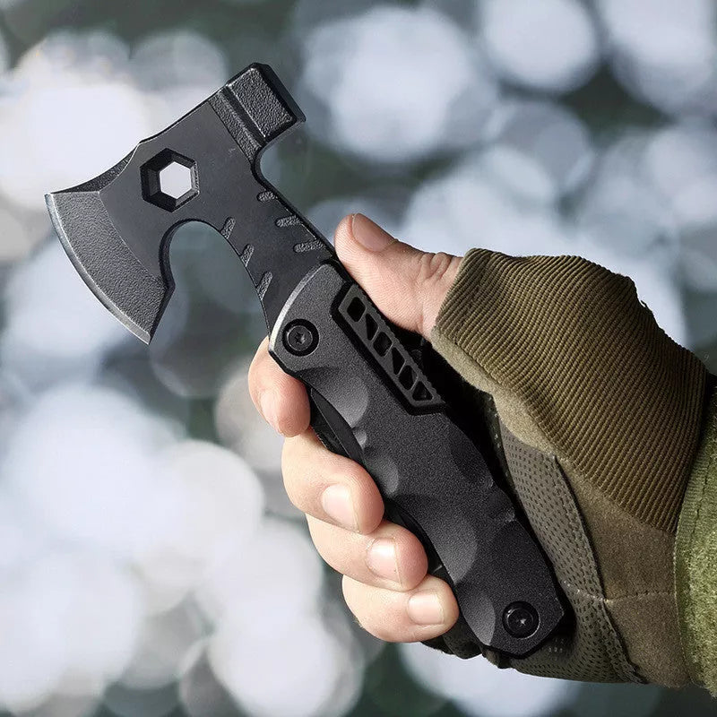 High carbon steel multifunctional outdoor axe for fire fighting and survival