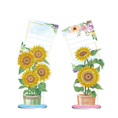 Diamond painting desktop note clip with frameless American style design, 19cm wide with note clip and decorative display