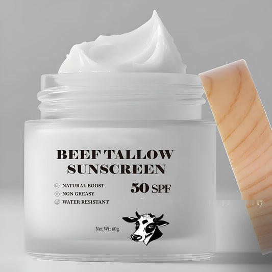 Beef tallow protective cream tube, 60g, for waterproof and non-greasy skin protection.