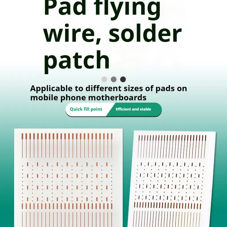 Red copper square spot welding patch for mobile phone repair, 28mm length, 28mm thickness, 1mm width