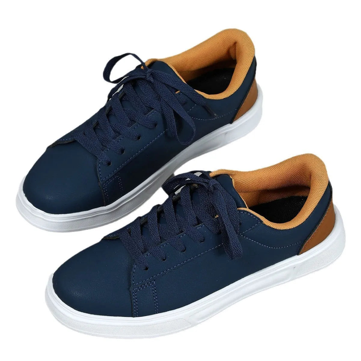 Beige brown women's low-top platform casual sneakers with a cross strap and round toe on a white background.