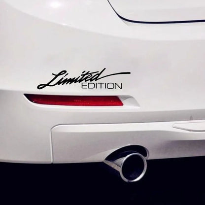 Reflective plastic bumper sticker measuring 16cm by 3.8cm with British English text
