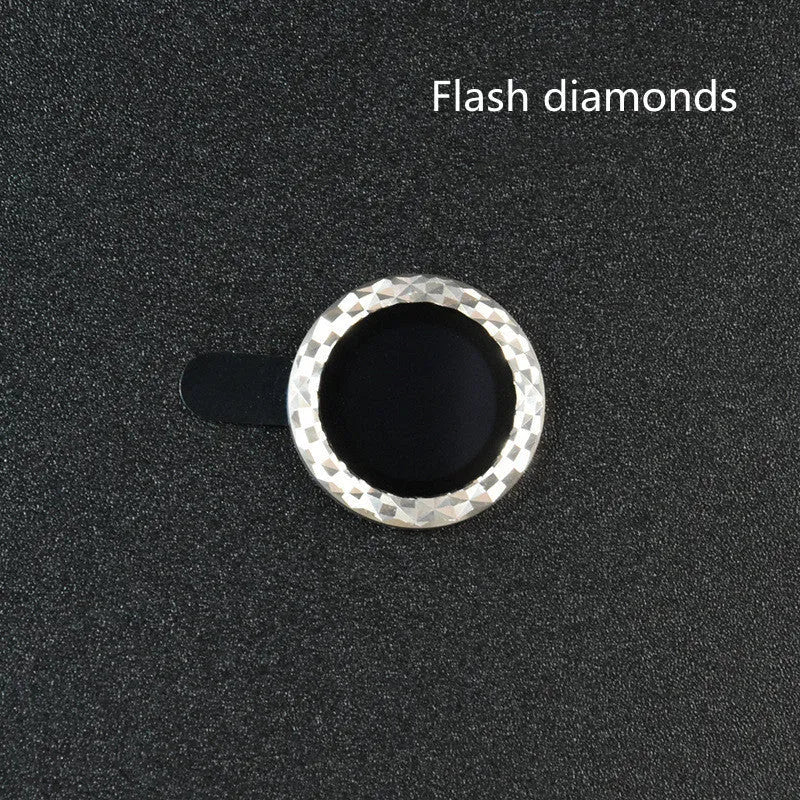 iPhone 12 lens protective film with diamond-cut aluminium alloy ring and tempered glass layer