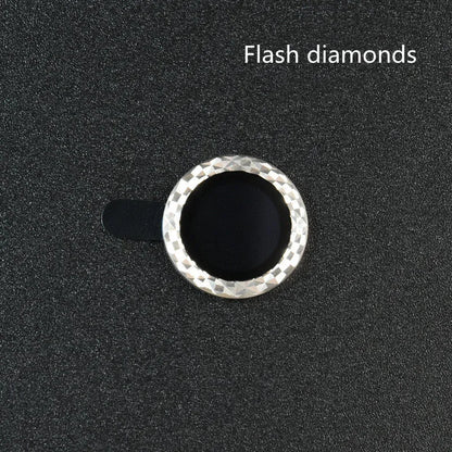 iPhone 12 lens protective film with diamond-cut aluminium alloy ring and tempered glass layer