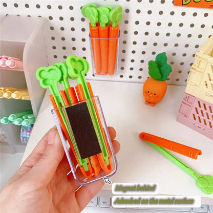 Moisture-Proof Carrot Shaped Bag Clips for Sealing and Organizing Food Bags