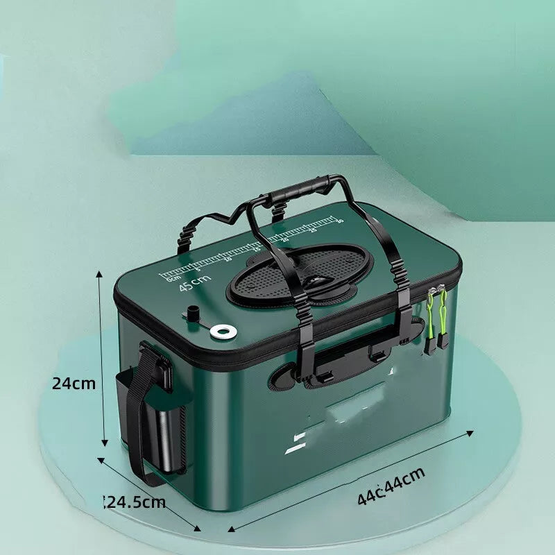Thickened EVA Fish Protection Bucket with options for oxygen pump and multiple sizes