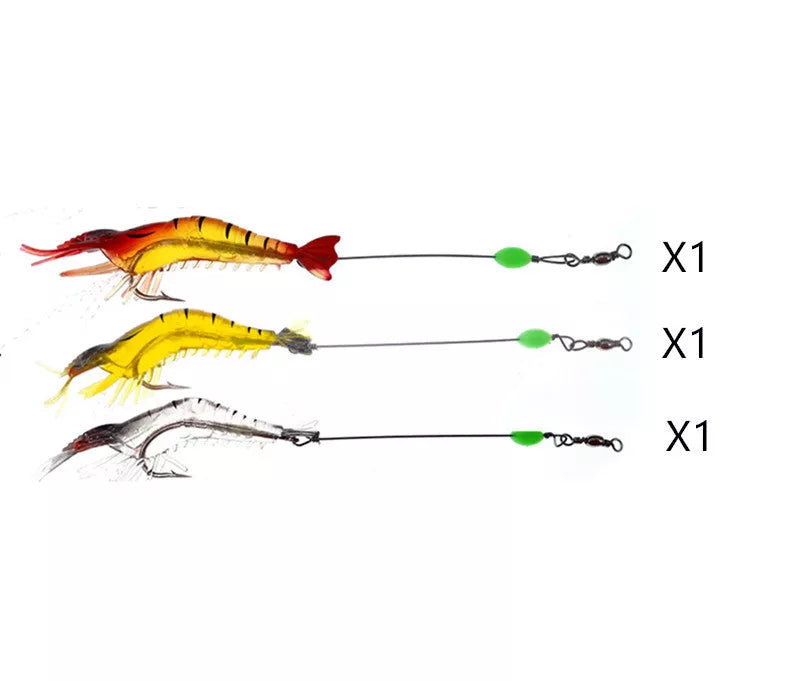 SK-46 Shi Hang Shrimp fishing lure with hook in various colors for river fishing