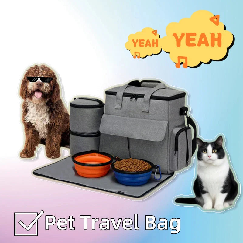 Gray Dog Travel Backpack Kit with removable divider and bonus training bag for pet adventures