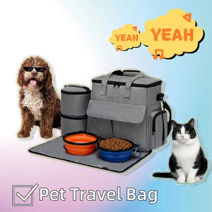 Gray Dog Travel Backpack Kit with removable divider and bonus training bag for pet adventures
