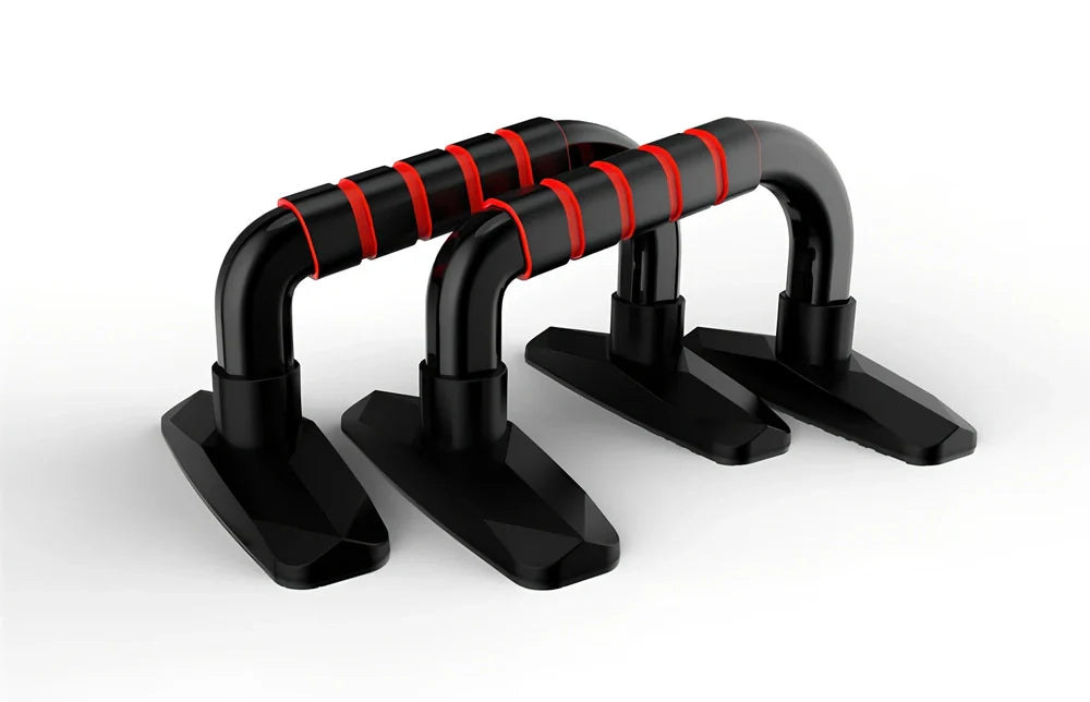 I-shaped push-up bracket with adjustable 10-13cm height, 21cm length, for chest and abdominal training