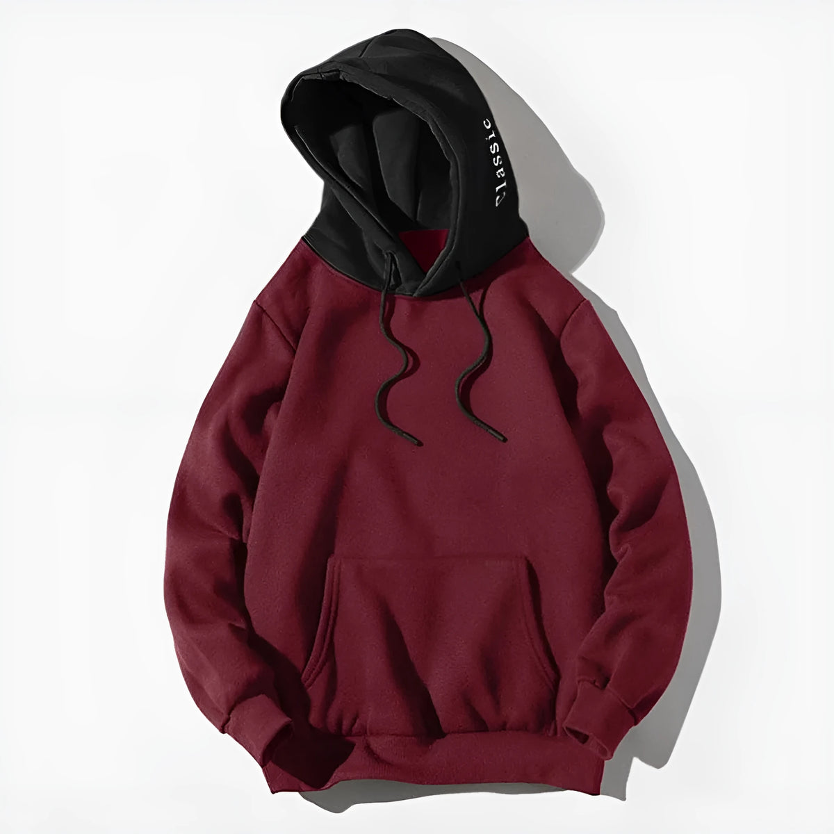 Thick hooded sweatshirt for men and women in cotton blend, long sleeve, six colours, sizes S to XXL