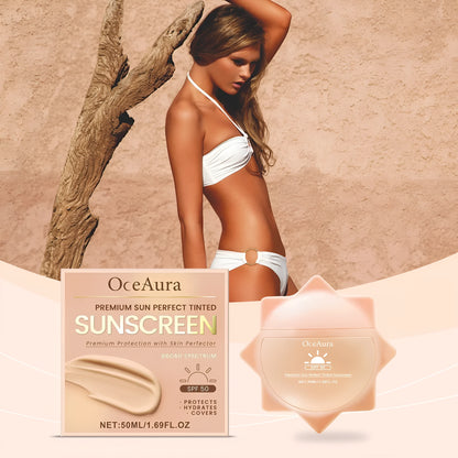 Polishing Protective Cream sunscreen lotion in 50ml container with titanium dioxide and hyaluronic acid formula