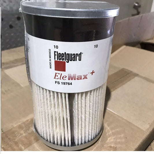 FS19764 diesel fuel filter for generator sets with 10-micron filtration accuracy and 10mm fittings