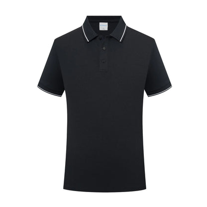 Cotton striped short sleeved workwear T-shirt in pink, navy blue and white, sizes S to 5XL