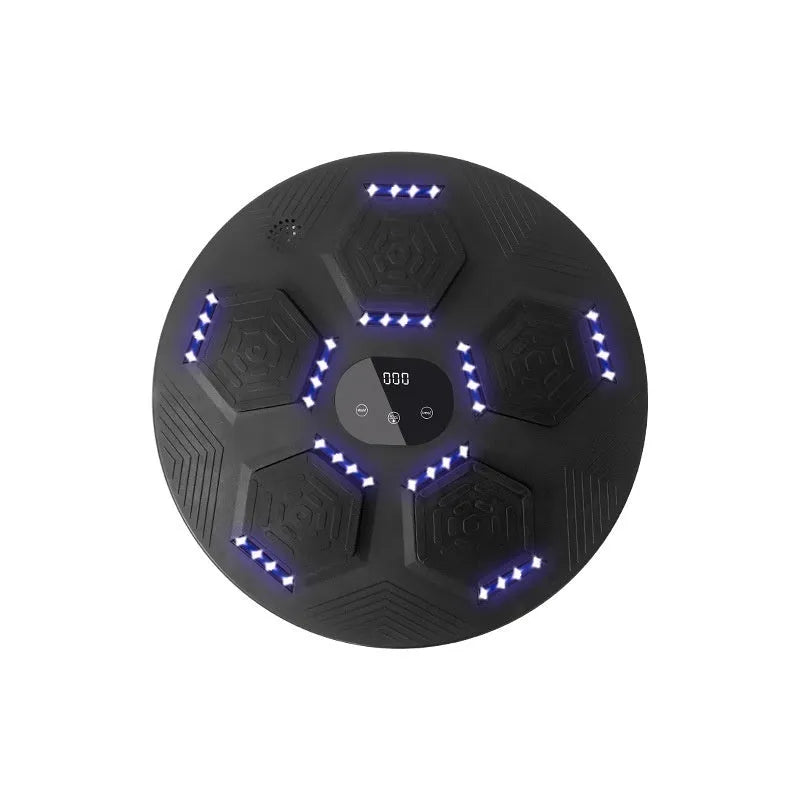 Smart music boxing machine hanging wall target set in black, grey, or orange with matching gloves