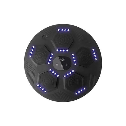 Smart music boxing machine hanging wall target set in black, grey, or orange with matching gloves