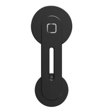 Adjustable phone mount with magnetic base, attaches to desk or laptop for hands-free use