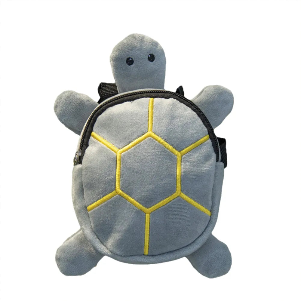 Cartoon turtle shape dog backpack harness with metal zipper and 20 x 18cm storage compartment