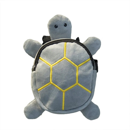 Cartoon turtle shape dog backpack harness with metal zipper and 20 x 18cm storage compartment