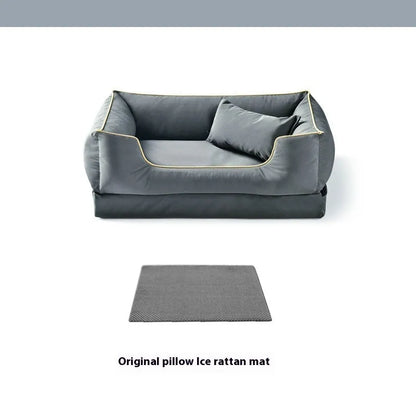 Waterproof dog kennel with removable washable liner in dark green, auburnumber or rock ash colours